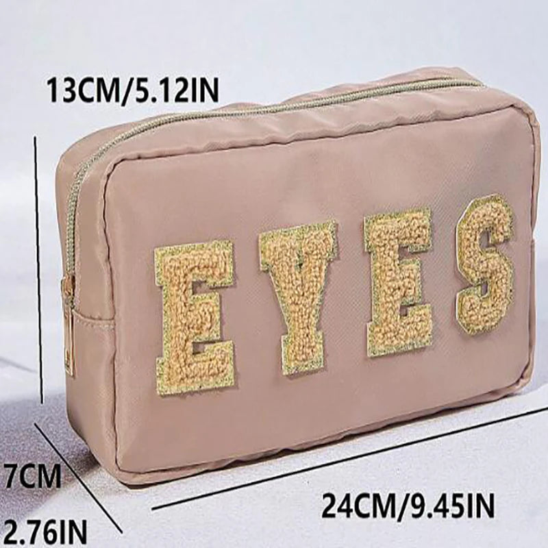 Kawaii 3PC Embroidered Makeup Bag Set 🎀💖 Waterproof & Stylish Storage for All Your Beauty Essentials! 👜✨
