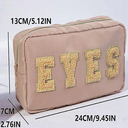 Kawaii 3PC Embroidered Makeup Bag Set 🎀💖 Waterproof & Stylish Storage for All Your Beauty Essentials! 👜✨