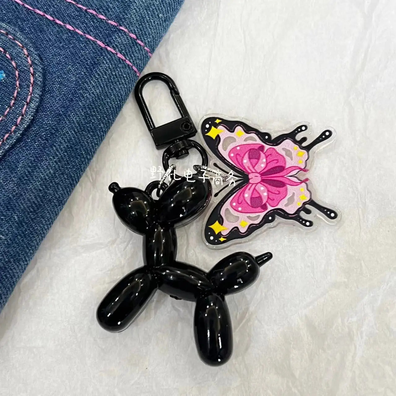 Kawaii Balloon Dog Keychain Models for Girls Sweet Ins Style Balloon Dog Phone Chain Key Buckle Accessories Bag Pendant Toys New
