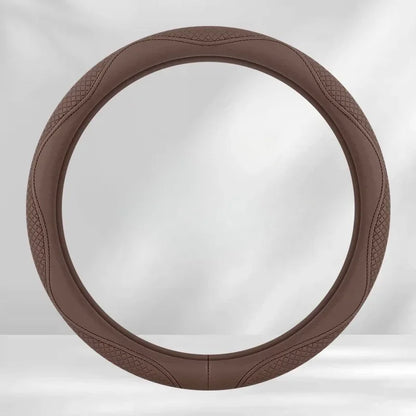 Kawaii Nappa Leather Steering Wheel Cover 🎀✨ | Cute & Stylish Universal Car Accessory for All Seasons 🚗💖