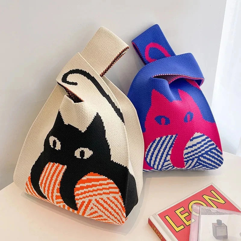 ✨ Cute & Cozy Mini Knot Bag 👜 - Handmade Chic Knitted Tote for Every Occasion! 🌼