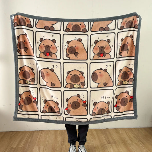 YanYangTian 2024 New Thin blanket sofa cover bedding Cute puppy print Autumn Winter warm comforter Home and decoration - Pixie Quill