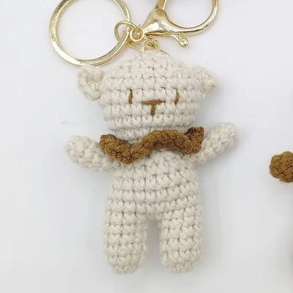 Bear Couple Keychains Crochet Duo For Keys And Bags Cute Handcrafted Charms 🧶🐻