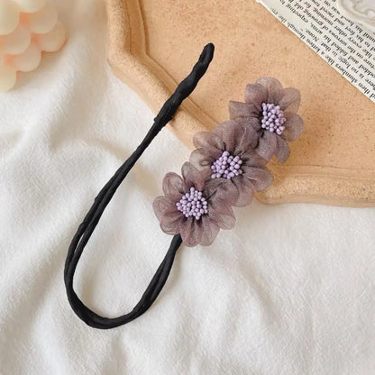 Kawaii Butterfly Hair Bun Maker 🦋✨ Cute DIY Styling Tool for Girls - Velvet & Pearl Hair Accessories!