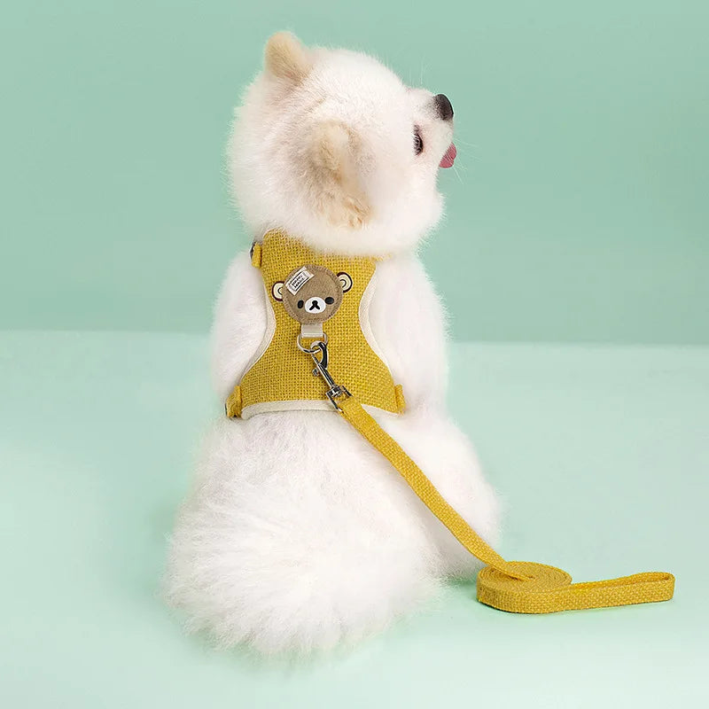 ✨ Adorable Adjustable Pet Harness & Lead Set 🐾💕 Perfect for Outdoor Adventures with Your Furry Friend! 🌈🐶🐱
