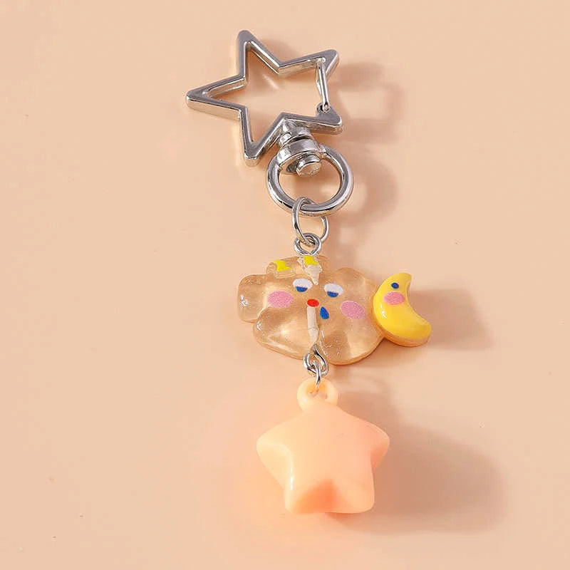 Charming Clouds Keychain Charm For Bags And Gifts With Resin Stars 🌟☁️