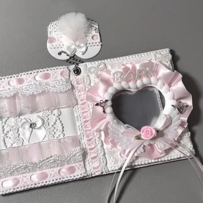 Pastel Kpop Photocard Binder With Ribbon Holder Keychain 🎀 Cute School Supplies