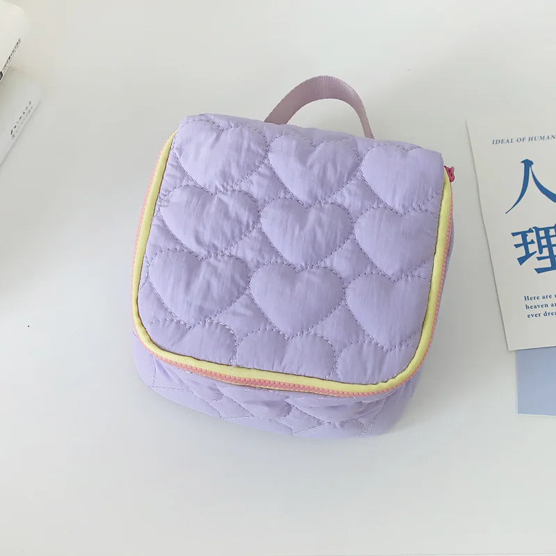 Kawaii Love Makeup Bag 🌸✨ | Adorable Large Capacity Travel Handbag & Wash Bag 👜💕