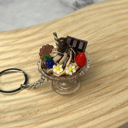Whimsical Ice Cream Keychain Cup Pendant For Bags Cute Gift For Women 🍨🧁