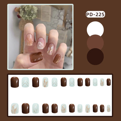 ✨ 24P Kawaii Rainbow Ballerina Press-On Nails 💅 - Adorable Full Cover Artificial Fake Nails for Creative Nail Art! 🌈