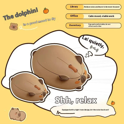 Kawaii Capybara Wireless Mouse 🐾✨ | Cute Portable Mute 2.4G USB Mice for Desktop & Laptop 💻 | Perfect Gift for Office Girls 🎁