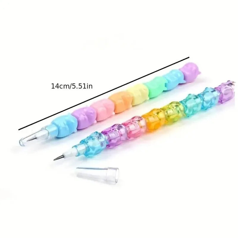 Kawaii Bear Mechanical Pencil Set 🐻✏️ | 2pcs Adorable Non-Sharpening Writing Pens for Students & Office | Cute Stationery Gifts 🎁