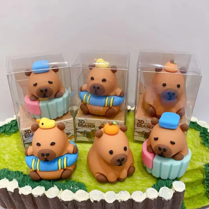 Kawaii Capybara Pencil Eraser 🐾✨ | Cute Rubber Stationery for Kids 🎉 | Adorable Desk Decor & Gift Idea 🎁