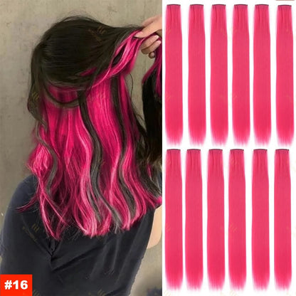 18 Color ClipIn Hair Extensions 22 Inch High Gloss Straight Wig For Women 💖