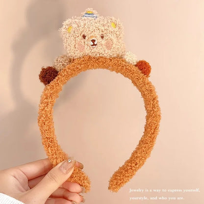 Kawaii Plush Bear Hairband 🐻✨ Fun Headband for Women & Girls | Adorable Party Accessory & Photo Prop 🎉🎀