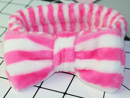 Women Wash Face Makeup Soft Coral Fleece Elastic Headband Head Wrap Cute Rabbit Bow Animal Ears Hairband Girl Hair Accessories