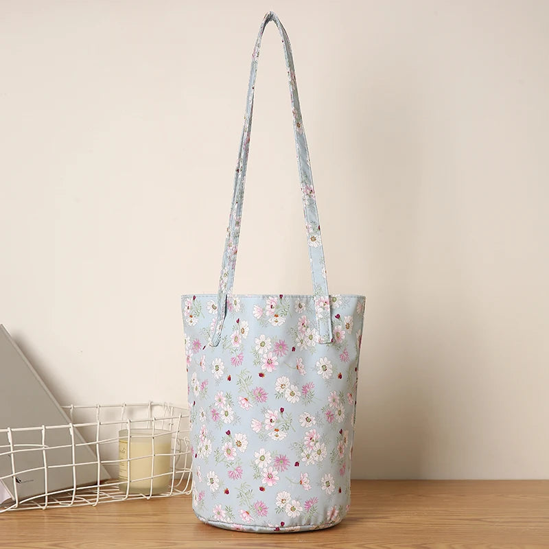 Kawaii Floral Bucket Bag 🌸✨ | Chic Round Handbag for Daily Adventures & Travel 🎒🌼