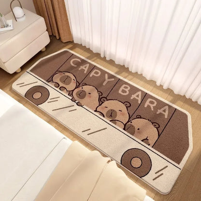 Kawaii Capybara Cashmere Carpet 🐾✨ | Adorable Anime Floor Mat for Cozy Spaces!