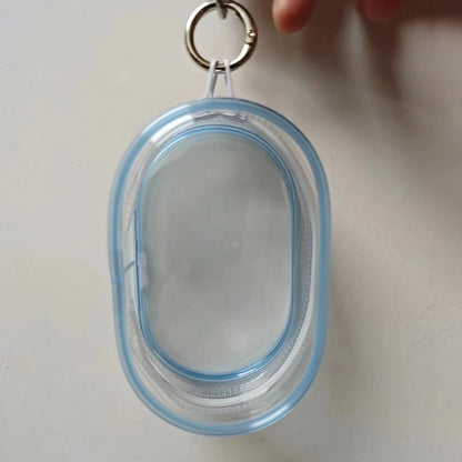 Transparent Jewelry Organizer Pouch With Keychain Dustproof Cute Doll Style 🎀💖