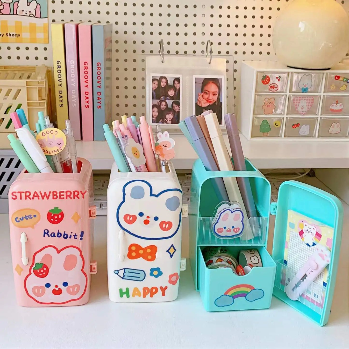 Kawaii Magic Pen Holder 🌟🖊️ Cute & Spacious Desktop Organizer! ✨💖