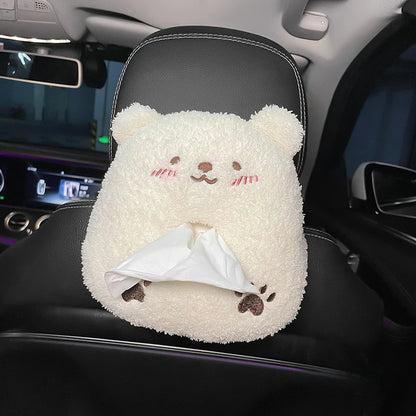 lush Penguin & Polar Bear Tissue Box Holder 🐧🧊 - Kawaii Car Napkin Organizer & Cute Animal Décor for Your Auto! 🎉