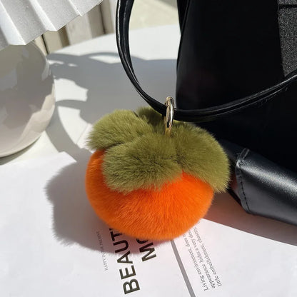 Furry Grape Keychain Plush Charm Cute Fur Accessory 🍇🧸