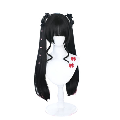 Cute Ombre Blonde & Black Double Ponytail Lolita Wig 🎀✨ - Kawaii Cosplay Hair with Bangs for Harajuku Style! 💖👸