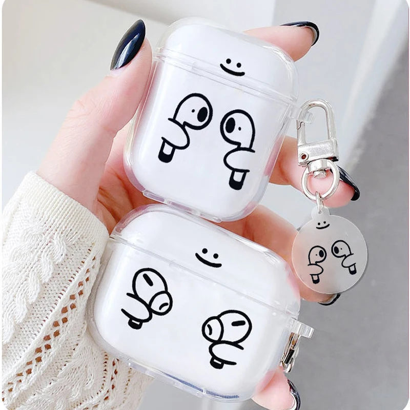 ✨ Cute Bear AirPods Case 🐻 - Soft Silicone Cover with Keychain for All Models! 🎧💖 - Pixie Quill