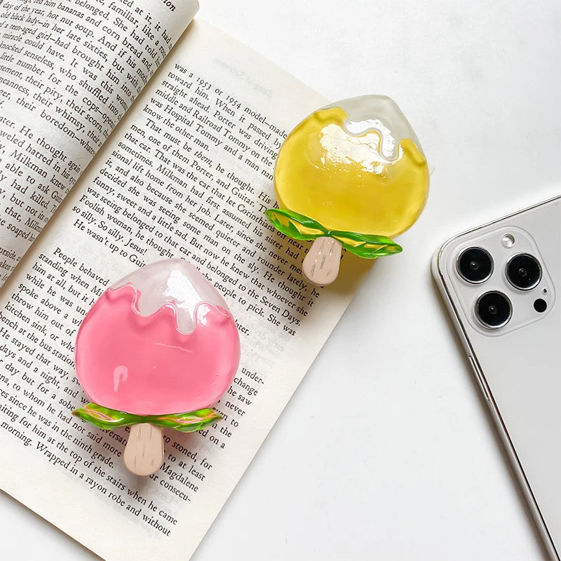 Kawaii 3D Fruit Popsicle Phone Grip Tok 🍉🍓 | Cute Stand Holder for iPhone & Samsung 🍍📱