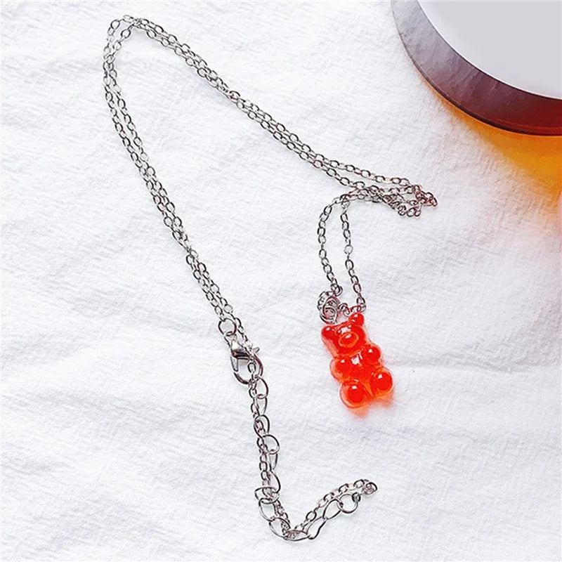 Kawaii Rainbow Candy Bear Bracelet 🍬🌈 - Colorful Hip Hop Jelly Accessory for Girls!