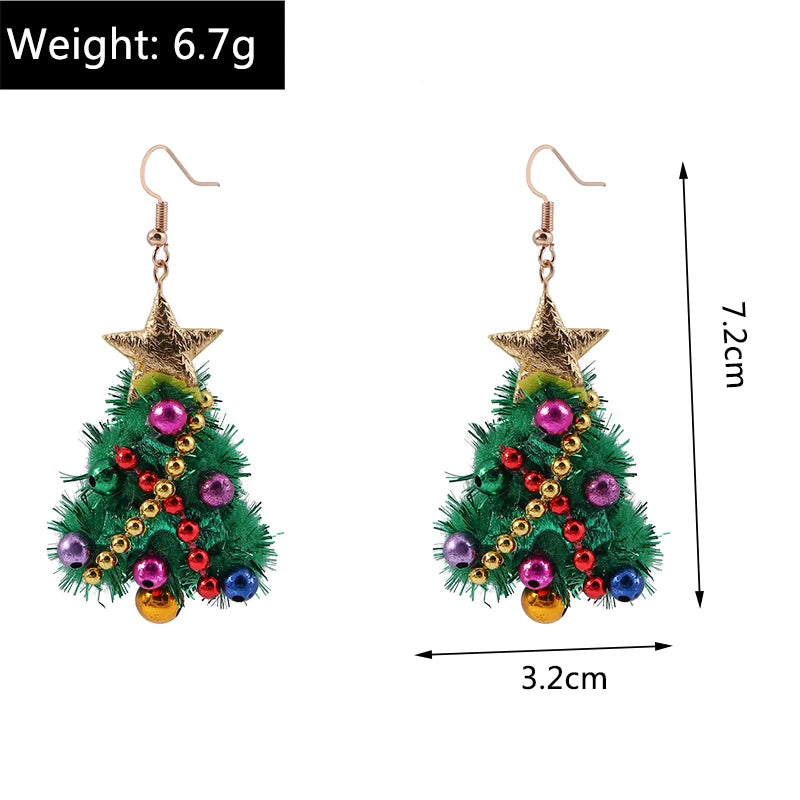 Whimsical Christmas Drop Earrings For Women Tree Deer Santa Dangle Jewelry 🎄✨