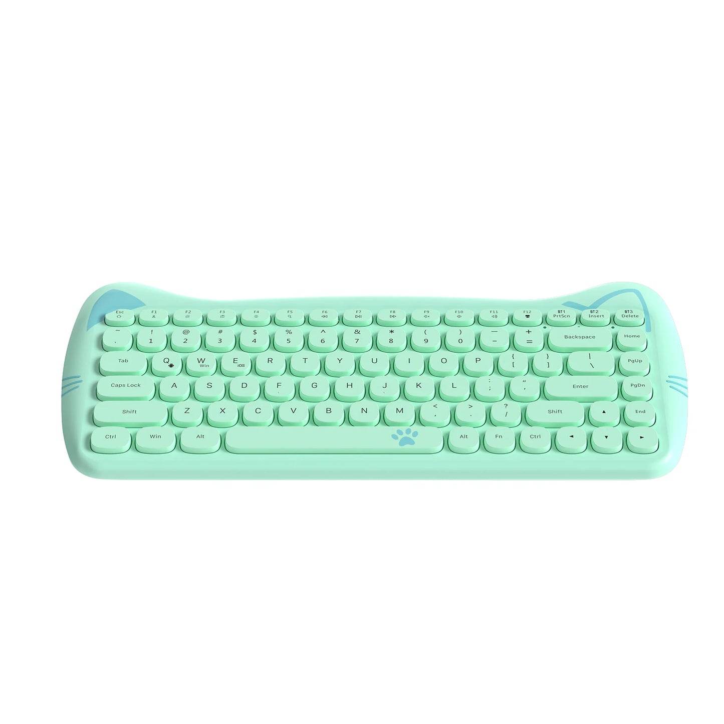 Kawaii AJAZZ 3060i Bluetooth Keyboard 🌸 84-Key Cute & Portable Wireless Design for PC 💕 Perfect Gift for Girls!