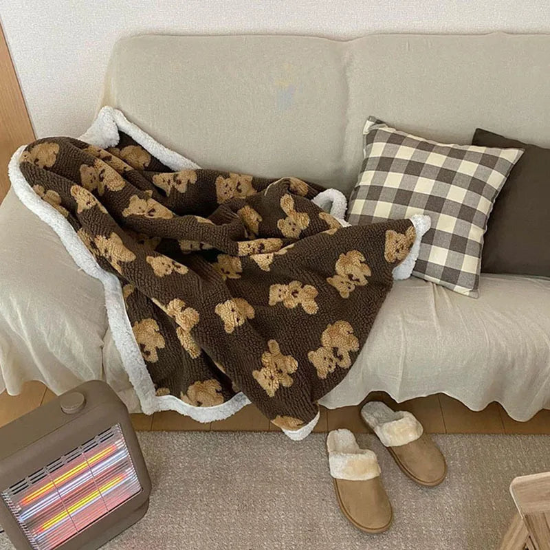 Snuggly Bear Cuddle Cloud Blanket 🐻☁️💖 for Dreamy Comfort & Warmth! ✨🛋️ - Pixie Quill
