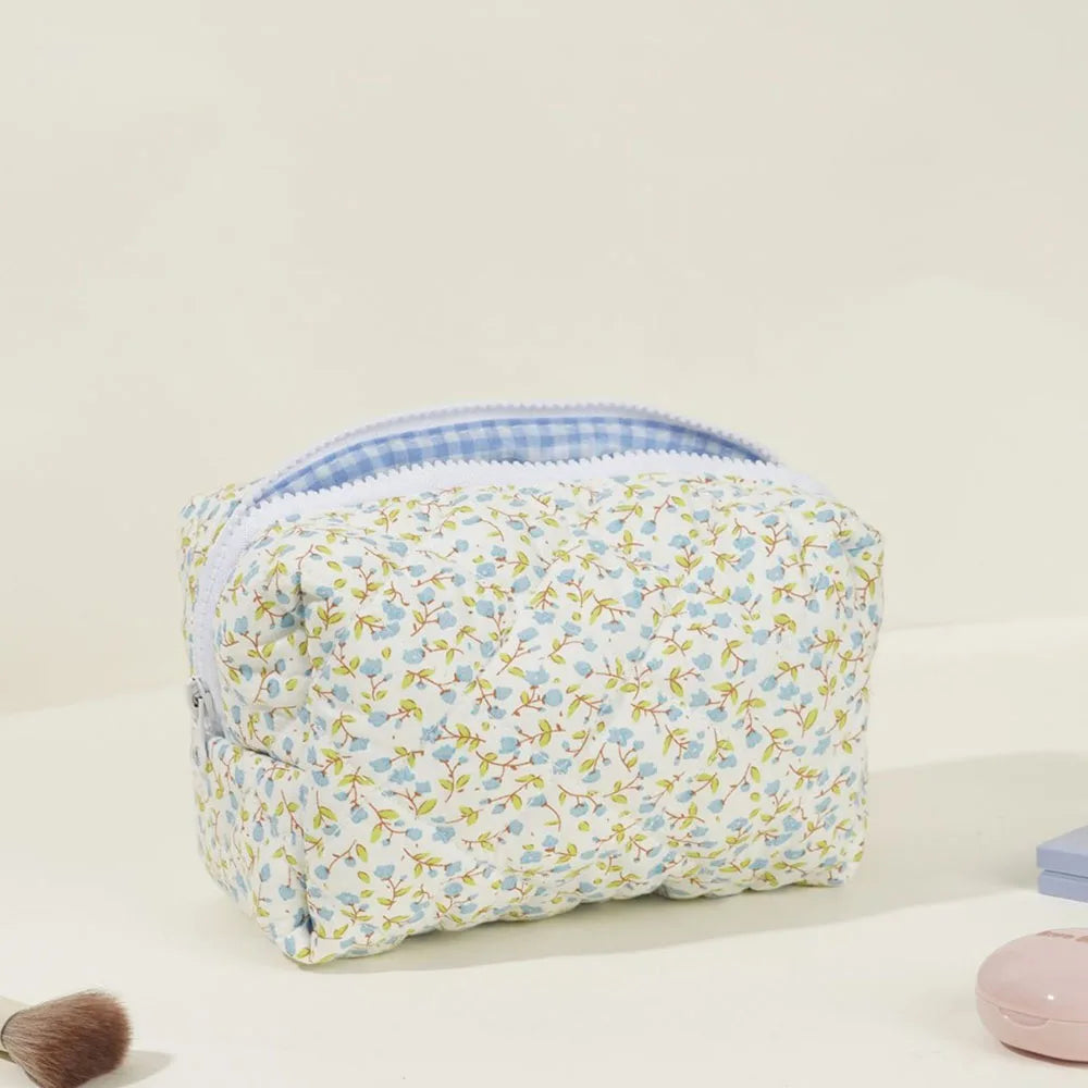 Kawaii Floral Dream 🌸✨ Puffy Makeup Bag - Large Travel Cosmetic Pouch & Accessory! 🌷🌼
