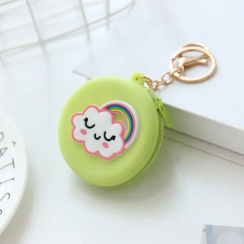 Adorable Animal Friends Silicone Coin Purse 🐾💖 - Cute Round Wallet for Kids & Adults! 🐻🎀 - Pixie Quill