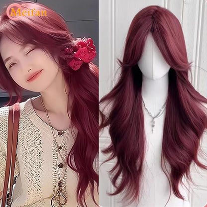 Kawaii Ombre Pink & Blonde Long Straight Wig 🎀✨ - Cute Lolita Cosplay Hair for Parties & Halloween! 🌸🖤