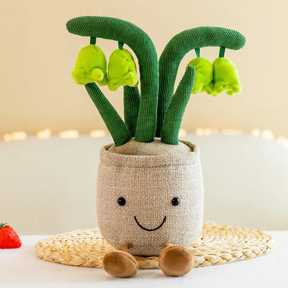 Kawaii Plush Succulent Doll 🌷🌼 - Adorable Tulip & Lily Of The Valley for Cozy Decor & Sweet Gifts 🎁✨