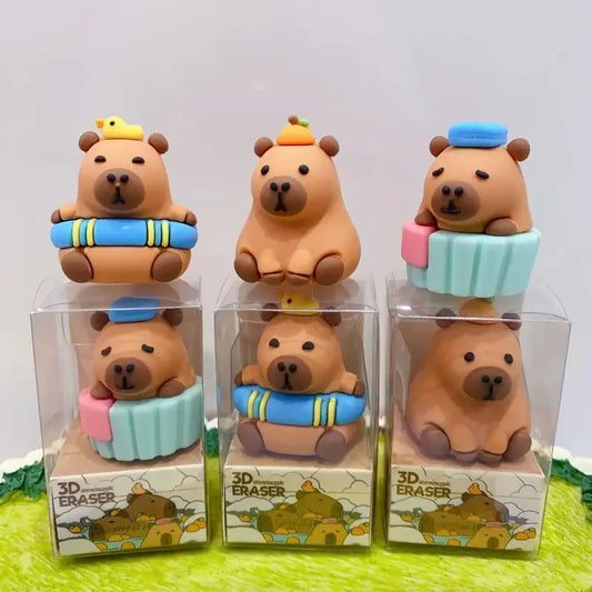 Kawaii Capybara Pencil Eraser 🐾✨ | Cute Rubber Stationery for Kids 🎉 | Adorable Desk Decor & Gift Idea 🎁