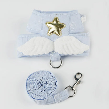 ✨ Angel Wing Pet Harness & Leash Set 🐾 Cute Custom Gear for Furry Friends! 🌈