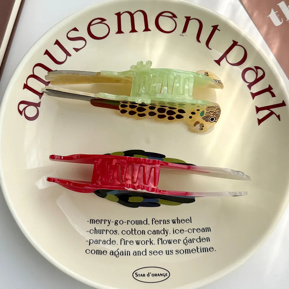 Parrot Series Hair Claw Clips 13cm Large Acetate Hair Accessories For Women 🦜💖