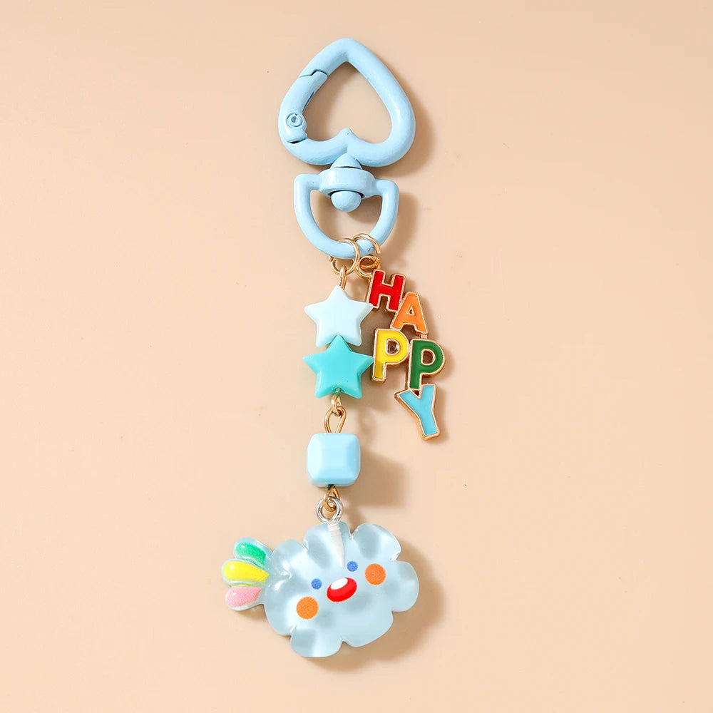Charming Clouds Keychain Charm For Bags And Gifts With Resin Stars 🌟☁️