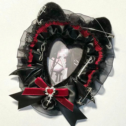 Purple Lace Card Sleeve 3 Inch Kpop Photo Card Protector Holder Star Display 💜✨