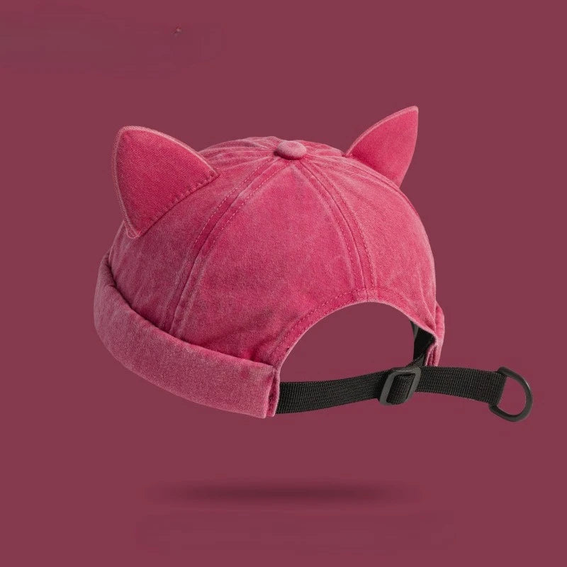 Winter Warm Cat Ear Bucket Hat For Men Windproof Cozy Melon Skin Style 🐱🧢