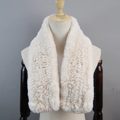 Lux Rex Rabbit Fur Scarf For Women Real Fur Warmth 🧣 Cozy Elegance ❄️