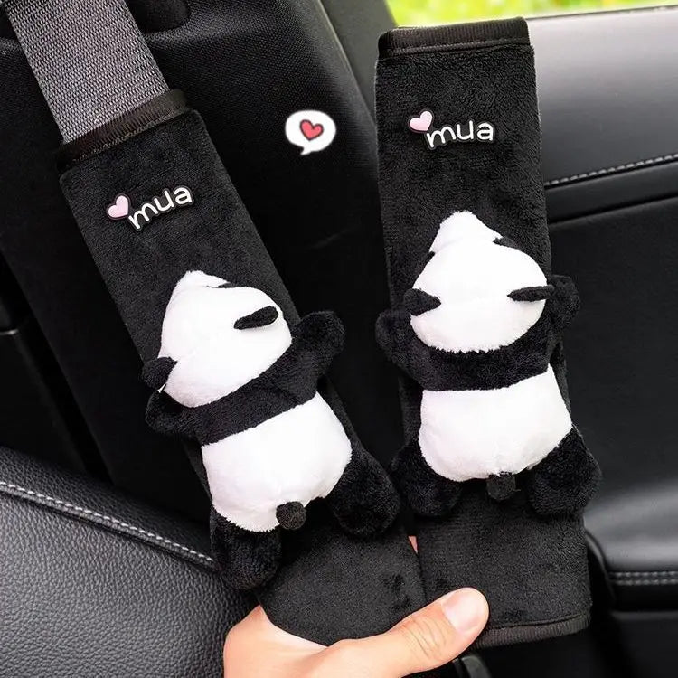 Kawaii Panda Plush Steering Wheel Cover 🐼✨ | Warm & Cozy Winter Car Accessory 🚗❄️