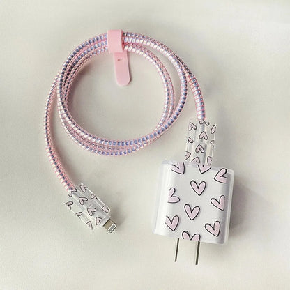 Kawaii TPU Case for Apple 18/20W Charger 🌈✨ - Adorable Bite Protector Shell for iPhone 14/13! 🐾💖