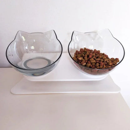 Kawaii Non-Slip Double Cat & Dog Bowl Set 🐾💕 | Adorable Feeding Station for Your Furry Friends! 🍽️🐱🐶