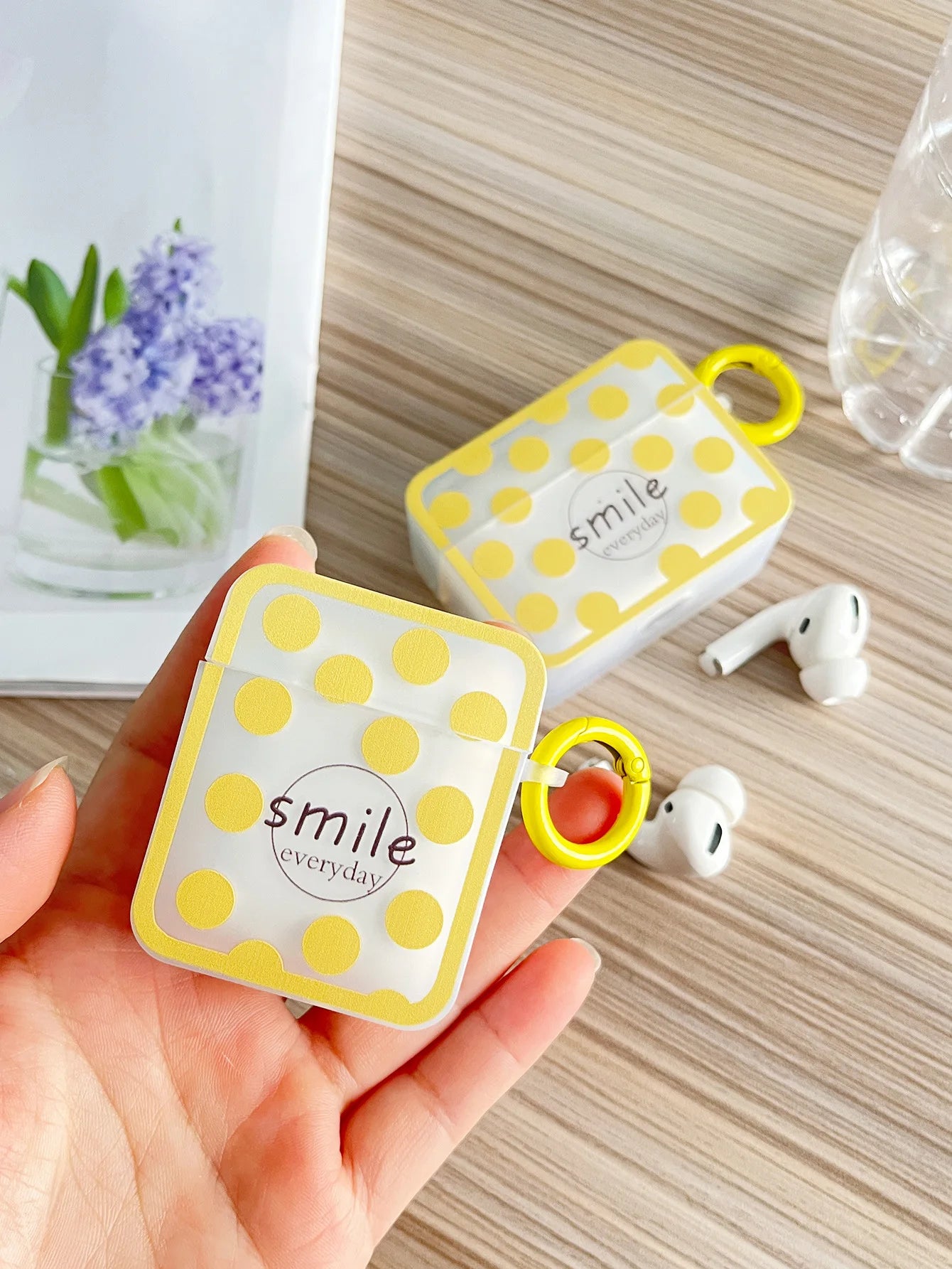 🌸 Cute Floral Silicone Case for AirPods 🌼 Stylish Earphone Cover with Keyring for Girls 🎀 - Pixie Quill