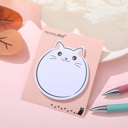 🐾 Adorable Chubby Cat Sticky Notes 🌟 30 Sheets of Purr-fect Memo Fun! 🐱✨