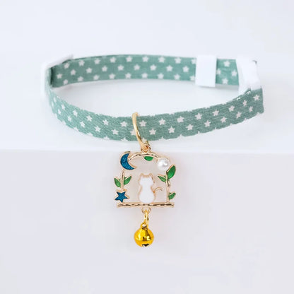 🐾 Adorable Cat & Puppy Breakaway Collar with Bell 🎀 - Adjustable 18-48CM Cutie! 🐶🐱